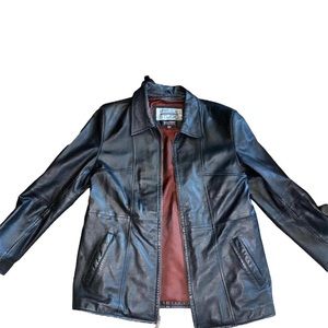 Small Vintage Black Leather Jacket